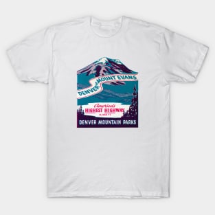 1940's Mount Evans Road, Colorado T-Shirt